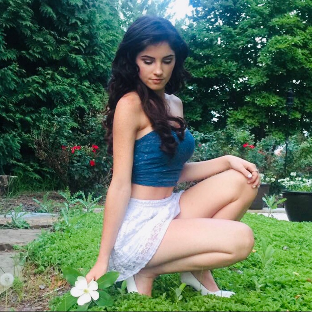 Love Culture Blue Country Lace Crop Top!